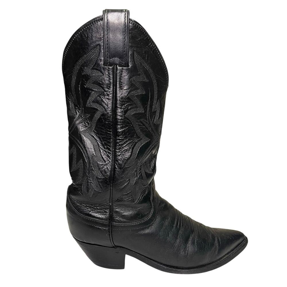 VGUC – Vintage Justin Women’s Black Kiddie Leather Cowboy Boots